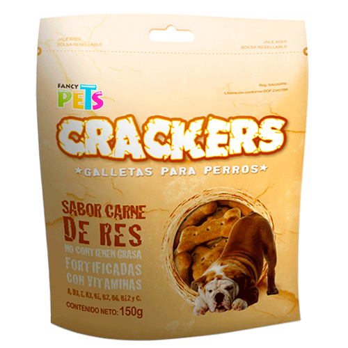 Crackers carne. Galletas para perro