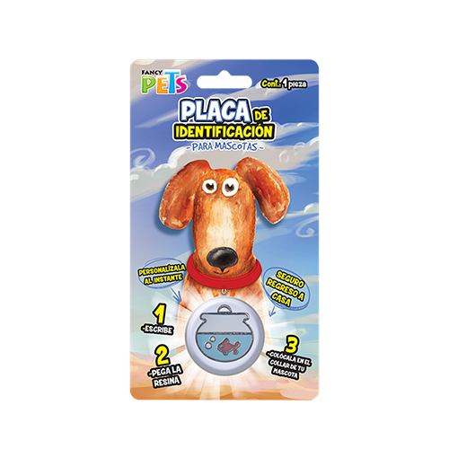 Placa para mascota pecera