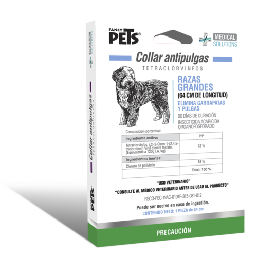 Collar antipulgas para perros raza grande con duración de 90 días