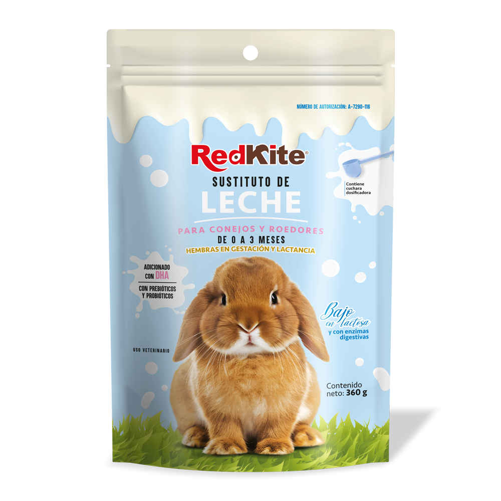 Sustituto de leche para conejos y roedores